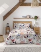 Pure Cotton Watercolour Floral Bedding Set, Double RRP £39.50