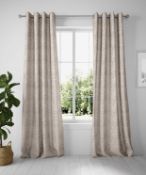 Cotton Mix Foil Texture Eyelet Curtains RRP £79