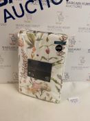 Pure Cotton Sateen Watercolour Floral Print Bedding Set, King Size RRP £69