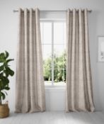 Cotton Mix Foil Texture Eyelet Curtains RRP £99