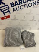 Pure Cotton Jersey Striped Bedding Set, King Size RRP £49.50