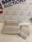 Pure Brushed Cotton Striped Bedding Set, King Size RRP £59