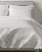 Pure Cotton Broiderie Anglaise Bedding Set, Double RRP £79