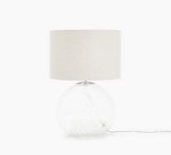 Maggie Ridged Glass Table Lamp RRP £69