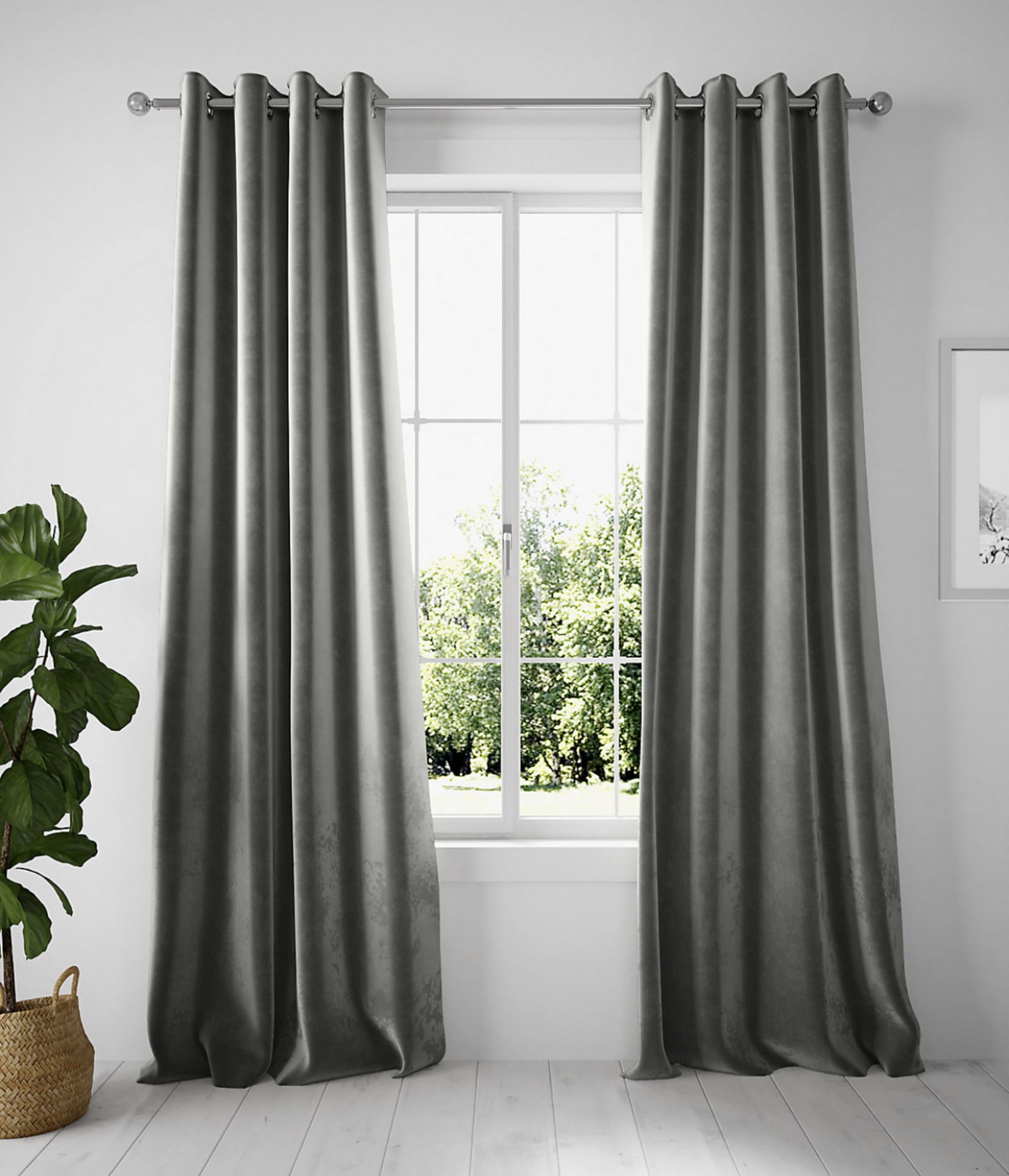 Velvet Eyelet Curtains