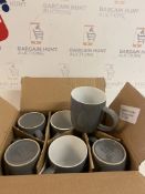 Set of 6 Grey Mugs