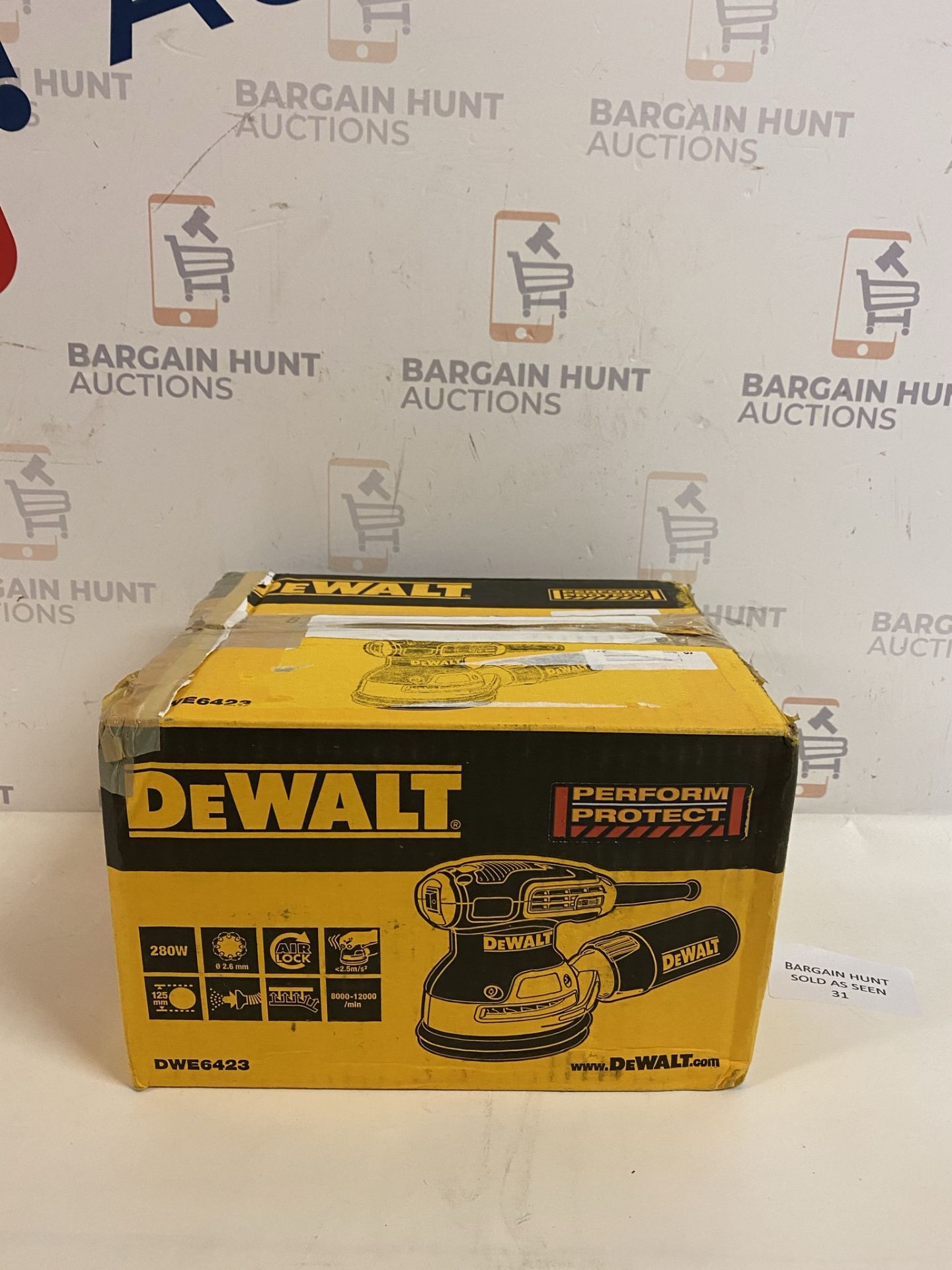 DeWalt DEWDWE6423L Random Orbital Sander (100V Industrial Plug) RRP £95