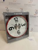 Twins Quartz Round Wall Clock