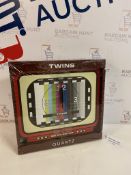 Twins Quartz Retro TV Design Wall Clock