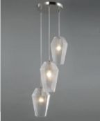 Patterned Glass Cluster Pendant Light RRP £109