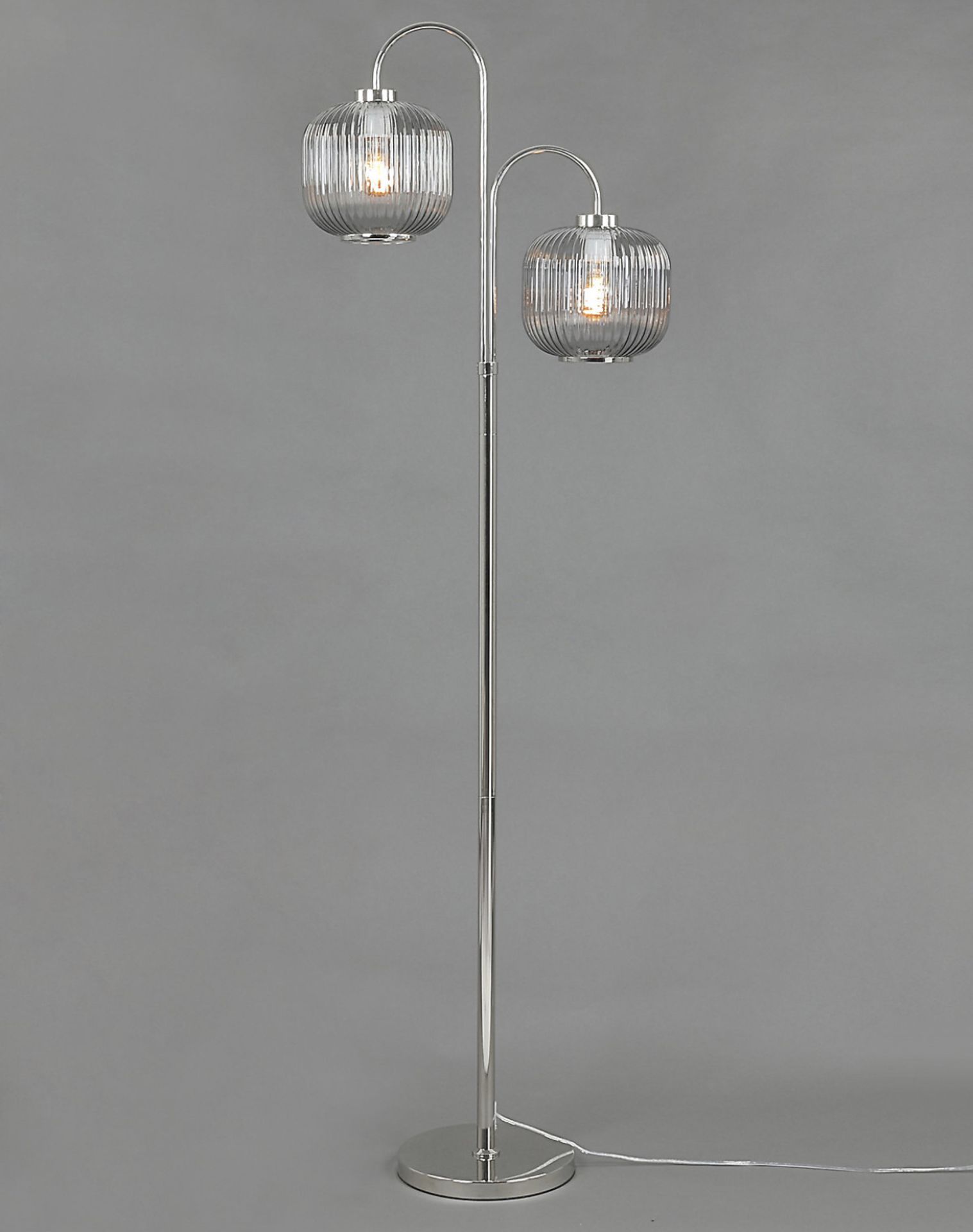 Amelia Ridged Glass Floor Lamp RRP £99