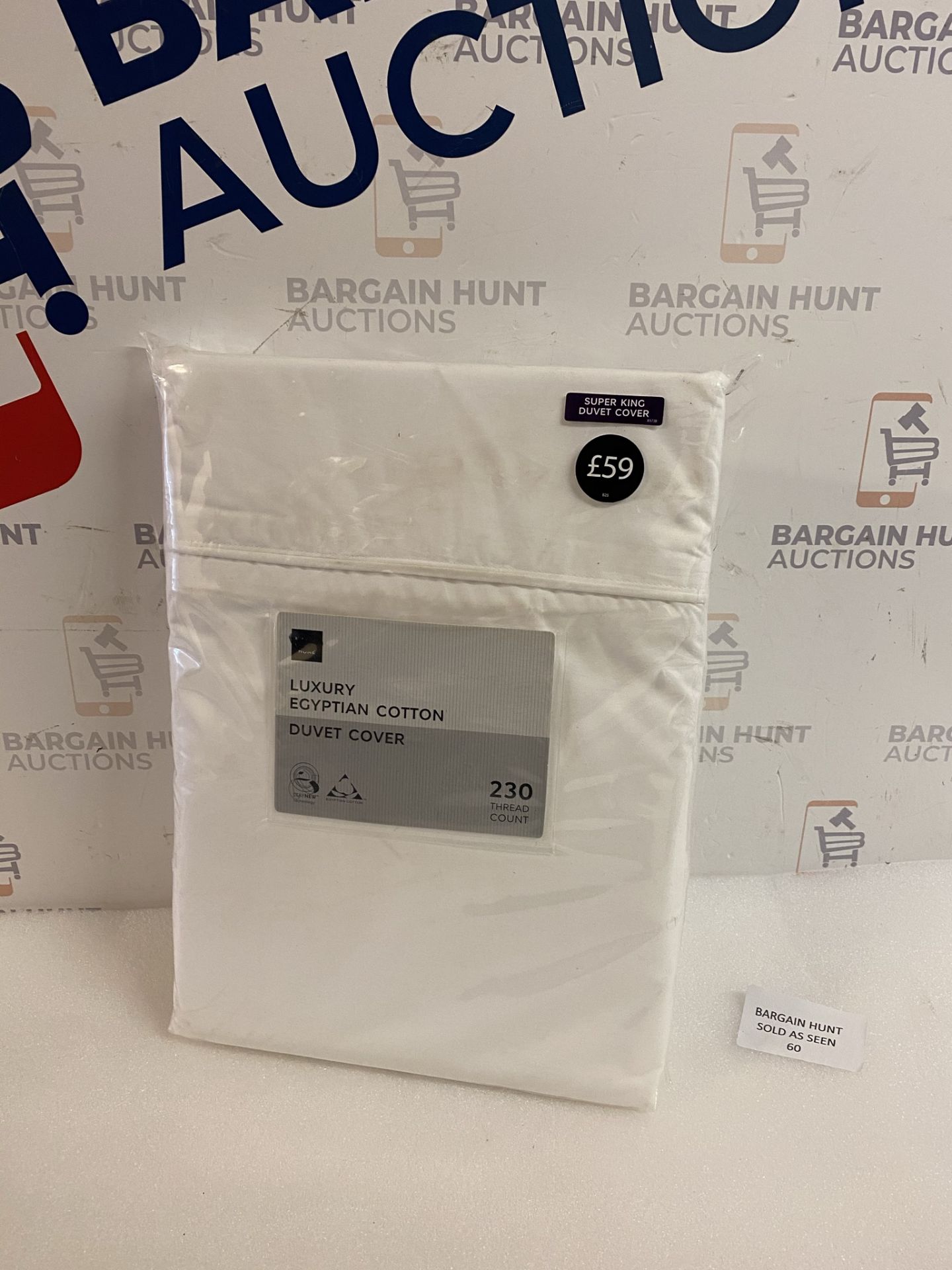 Luxury Egyptian Cotton Duvet Cover, Super King RRP £59