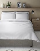 Cotton Rich Pom-Pom Bedding Set (stained, see image), Super King RRP £59