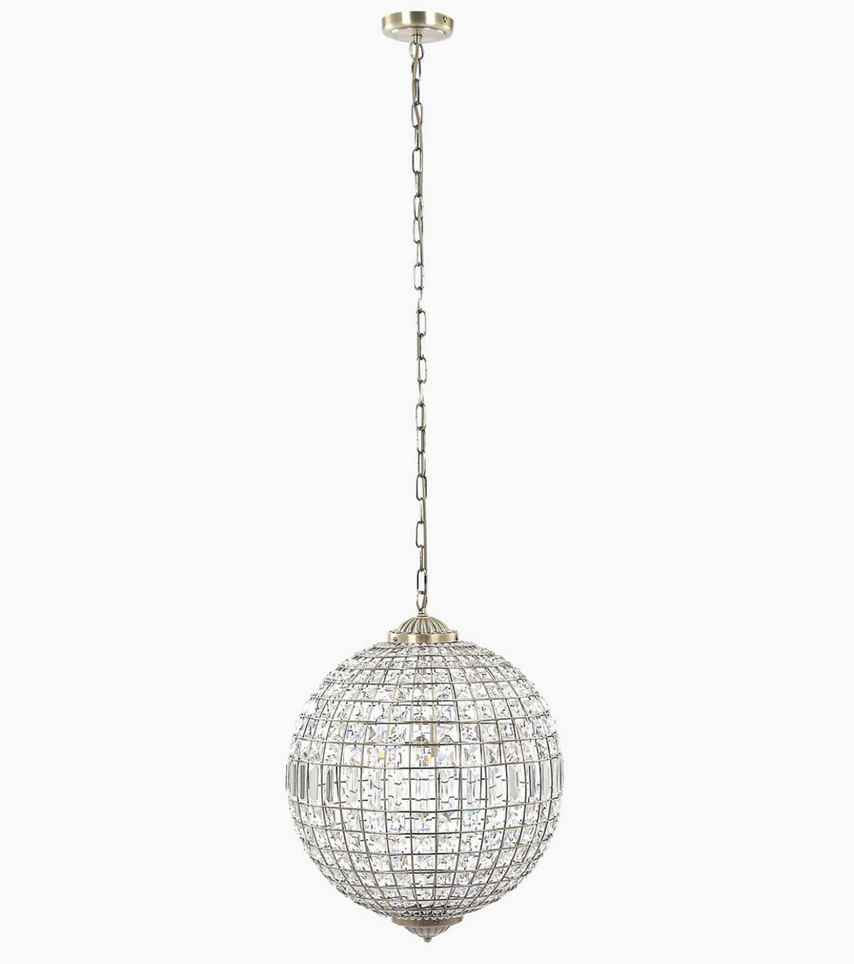 Luxurious Gem Ball Extra Large Pendant Light, Antique Brass RRP £250