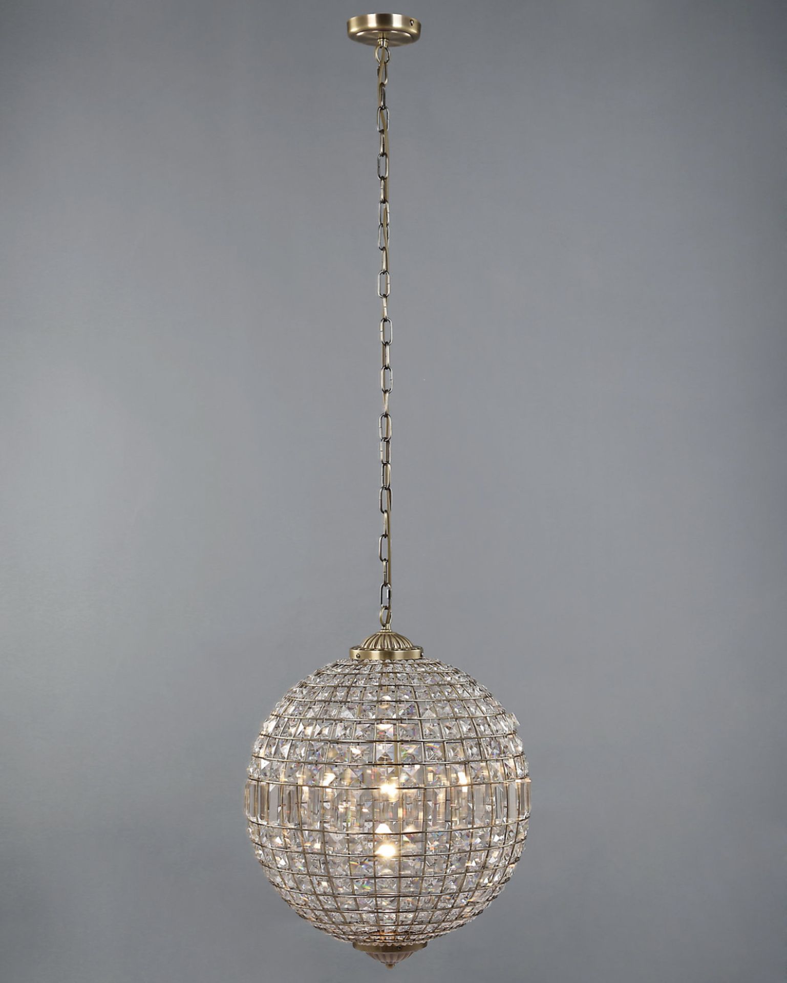 Luxurious Gem Ball Extra Large Pendant Light, Antique Brass RRP £250 - Image 2 of 3