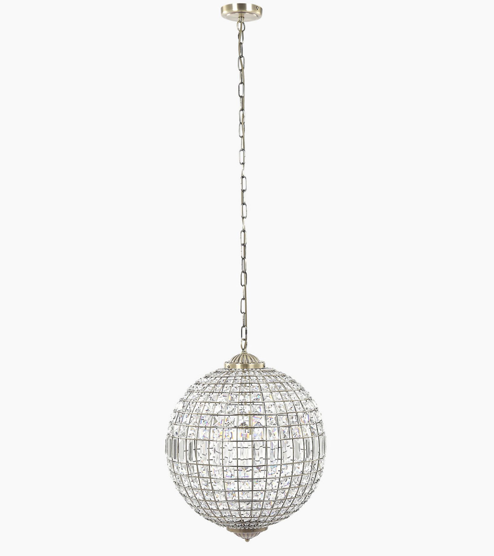 Luxurious Gem Ball Extra Large Pendant Light, Antique Brass RRP £250 - Image 2 of 3