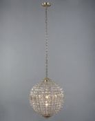 Luxurious Gem Ball Extra Large Pendant Light, Antique Brass RRP £250
