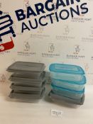 Set of 8 Plastic Food Containers