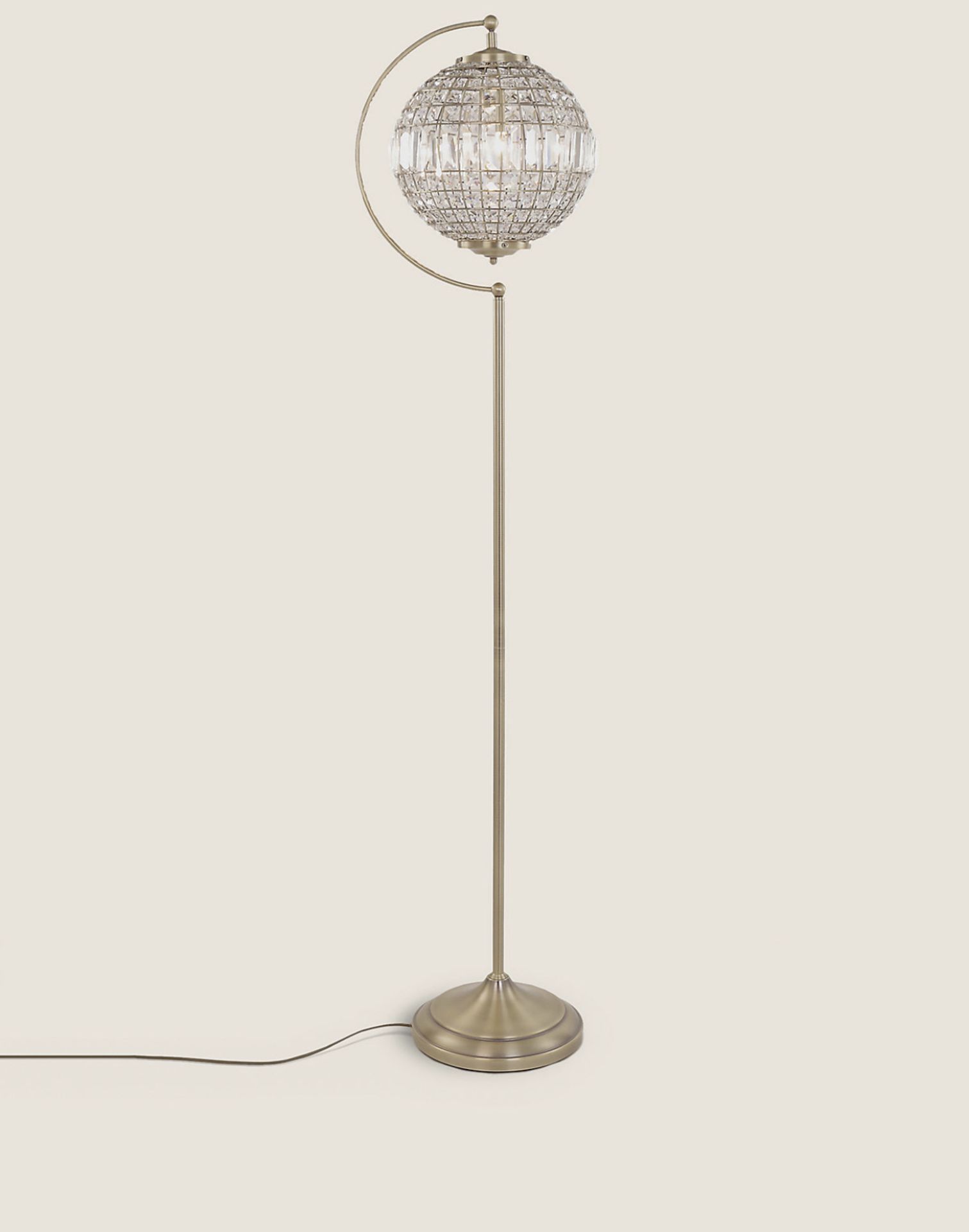 Luxurious Gem Ball Floor Lamp, Antique Brass RRP £199 - Image 2 of 3