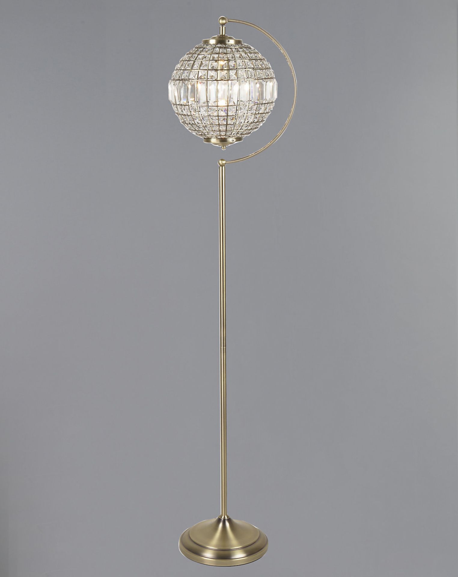 Luxurious Gem Ball Floor Lamp, Antique Brass RRP £199