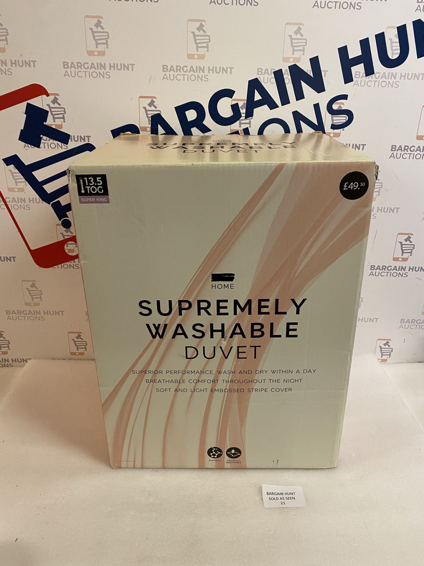 Supremely Washable 13.5 Tog Duvet, Super King RRP £49.50