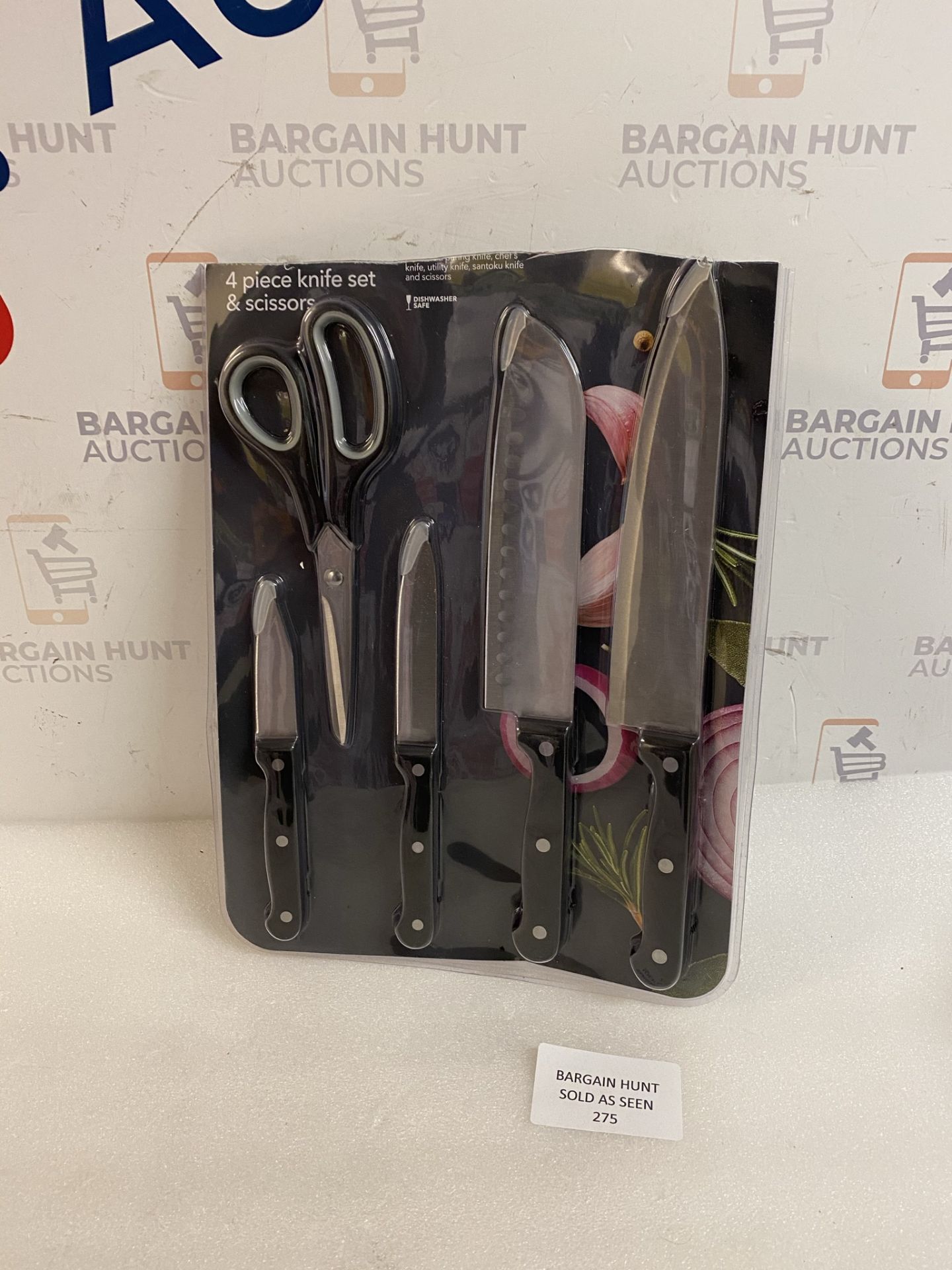 4 Piece Knife Set & Scissors