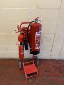 The Original Howler Site Fire Alarm Trolley with 2 Fire Extinguishers