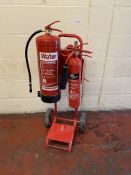 The Original Howler Site Fire Alarm Trolley with 2 Fire Extinguishers