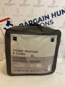 Goose Feather & Down Natural Mattress Topper, Double RRP £170