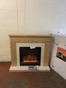Be Modern Blakemere Oak Effect Electric Fire Suite (no heat) RRP £400