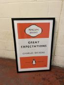 Rare King & McGaw Charles Dickens Great Expectations Framed Art Print by Penguin Books, 95 X 63 cm