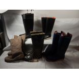5 pairs of boots all size 4/5 to include vintage St Michael and 3 pairs of wellington boots