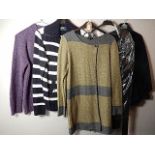 6 tops/cardigans to include Jaeger Size L and Maine size12