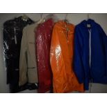 5 coats/Jackets - 4 are Water proof/ Shower proof and 1 is a cloth Jacket