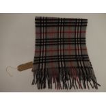 A new condition Burberrys' of London cashmere scarf - Grey nova check pattern