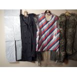 4 items to include a vintage striped zip up bodywarmer and a faux fur collared cardigan