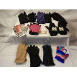 A collection of 12 pairs of gloves some fingerless to include - La Redoute.