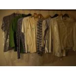 A collection of 10 tops/blouses size 10 - 14 to include Wallis and Next