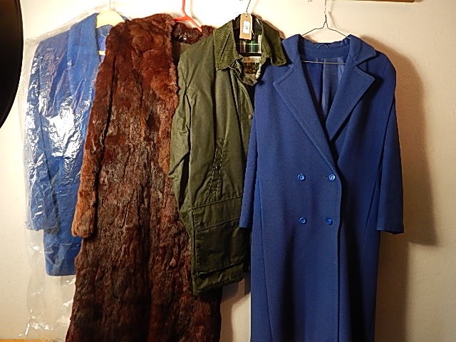 4 Coats - to include 'Country' style jacket and Fur Coat plus vintage St Michael