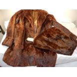 A real Fur coat and real fur stole/wrap