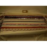 A collection of 10 Vintage belts C. 1970/80's to include a Elizabeth II 1977 Sliver Jubilee belt,