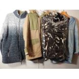 4 Coats to include - Hudson and Rose London and a Size 14 Faux Fur jacket