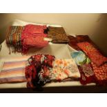 Various silk scarves/ wraps