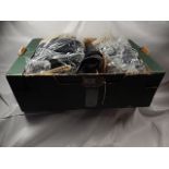 A box of various Hats gloves and Scarves - mainly knitted some fleece