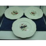 7 Royal Cauldon Henry A Pausch Bird Plates 10 inches wide