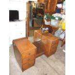 Oak 6 Drawer Dressing Table