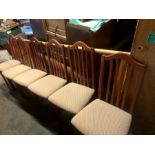 6 Slat Back Dining Chairs