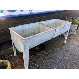 Vintage Galvanised Double Wash Trough / Planter