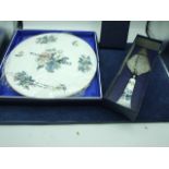 Royal Worcester Cake Plate and Cake Knife