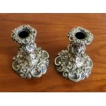 Pair of silver plated Mappin Candlesticks